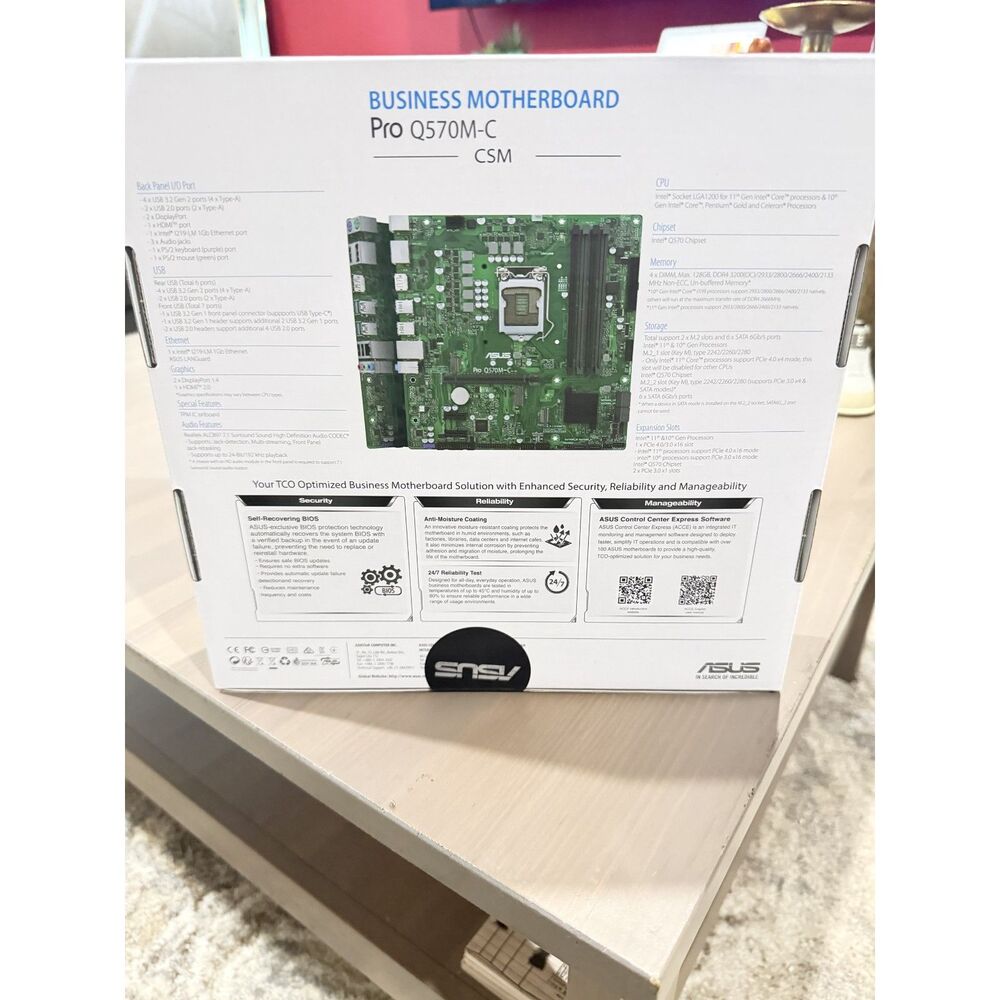 ASUS Pro Q570M-C/CSM Business Motherboard